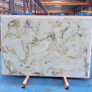 ราคาหินคอนเทนเนอร์ หินอ่อนสีเขียวอ่อน หินออนิกซ์ หินเทียม ความแข็ง 5 โมห์ส เหมือนหินควอตซ์ - Product Image 2