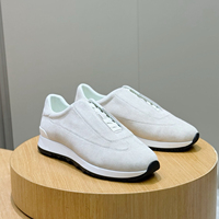 Chaussures de course vintage authentiques unisexe en daim de vache, semelle extérieure compensée en caoutchouc, légères, antidérapantes, faciles à enfiler, de luxe, pour le quotidien et les affaires