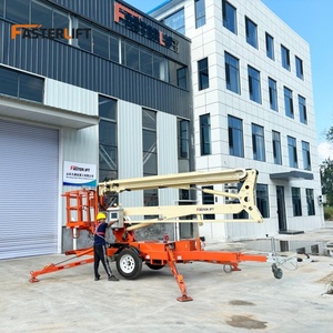 Fasterlift 200kg pemetik ceri truk Aerial kerja <span class=keywords><strong>Platform</strong></span> harga Trailer-mount lipat Boom <span class=keywords><strong>Lift</strong></span> Spider - Product Image 1