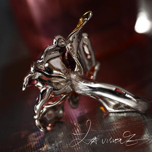 แหวนพลอยคิวบิกเซอร์โคเนียประดับมุกเงิน 925 สำหรับผู้หญิงรุ่นวินเทจจากซีรีส์อื่นๆ - Product Image 1