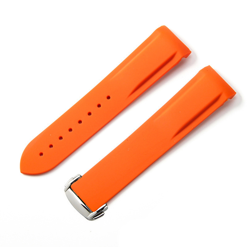 Naranja-Inalámbrico-Hebilla plateada