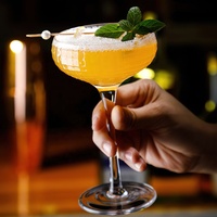 Gobelet à martini élégant en cristal de diamant de 5,5 oz, coupe à pied vintage, verres à cocktail