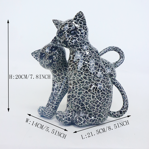 <span class=keywords><strong>Peinture</strong></span> par transfert d'eau personnalisée créative et artisanale Statues colorées de <span class=keywords><strong>chat</strong></span> en résine pour la maison, le bureau et l'hôtel. - Product Image 3