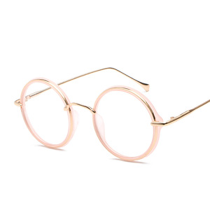 Maidis <b>Round</b> <b>Frame</b> Eyeglasses Full Rim Metal Plano Lenses Unisex Harajuku Style Fashion Trend - Product Image 5