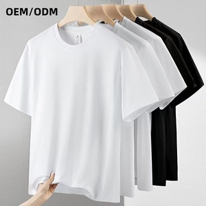 Áo thun nam cổ tròn in nổi 3D chữ nổi, dáng rộng, 100% cotton, 230 gram, tay ngắn, chất liệu dệt kim trơn, thiết kế tùy chỉnh - Product Image 1