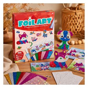 Vehicle Adventure DIY Foil Art <b>Kit</b> Reflective Car <b>Train</b> Airplane Cards Hands on Activity Travel Toy for Children - Product Image 6