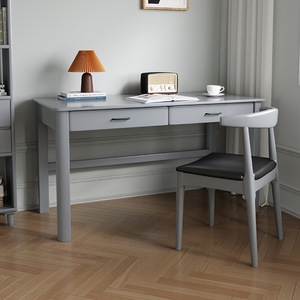 Nordic <b>Solid</b> <b>Wood</b> <b>Desk</b> 0.8m1m1.2m1.4m With Drawers Study Home Office <b>Desk</b> - Product Image 4