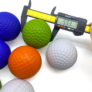 Balle anti-stress de golf en PU multicolore à fossettes, personnalisable avec logo, jouet à presser, souvenir promotionnel pour exposition de club de golf, cadeau marketing - Product Image 6