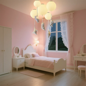 Indoor Bear LED Ceiling <strong>Light</strong> Cartoon Balloon Three Colors Dimmable Ceiling Lamp Children's Bedroom Living Room Lighting <strong>Fixture</strong> - Product Image 4