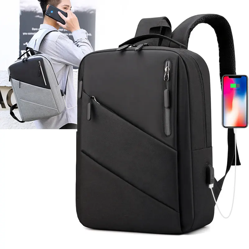 Custom Business Waterproof Laptop Bags Supplier School Mochilas Travel Pack USB Charging Women Men Smart backpack For Men