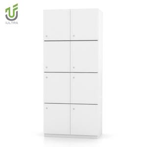IULTRA Casier en bois à profil bas, <span class=keywords><strong>armoire</strong></span> de rangement de bureau courte avec portes verrouillables sous les fenêtres ou les bureaux - Product Image 1