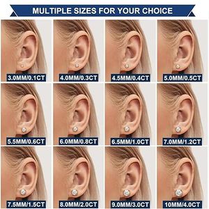 ชามา เจมส์ เจเวลส์ต่างหูเงินแท้ 925 ประดับมอยส์ซาไนต์ ชุบทองคำขาว 2 กรัม ดีไซน์คลาสสิก เรียบหรู ดูคล้ายเพชร ทันสมัย - Product Image 4