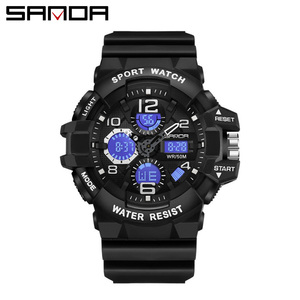 Reloj Digital de Moda SANDA 3168, Reloj de Pulsera Electrónico Multifuncional con Resistencia al Agua, Cronógrafo y Alarma - Product Image 1