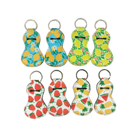 Ensemble de porte-clés d'autodéfense Porte-clés en néoprène Porte-clés à motif de fruits en forme de gourde
