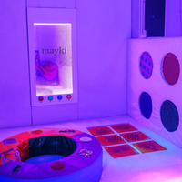 Chambres apaisantes sensorielles Panneau de miroir infini Expérience visuelle Stimulation sensorielle Tunnel de miroir infini LED Lampe