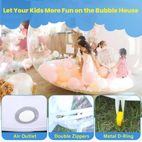 Dôme géant transparent en PVC de 0,55 mm, type igloo, maison bulle, installation facile, garantie 12 mois, pour les fêtes d'enfants