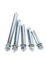 Boulon d'ancrage pour dalle de plancher en acier au carbone zingué, tailles M6 à M12, pour fixation de pieds et supports de rack, utilisation sur chantier