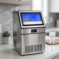 Machine à glaçons tubulaires commerciale automatique 110V/220V 50KG 72KG avec refroidissement par air et pompe à eau pour entreprises