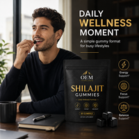 Gommes de Shilajit Pur de l'Himalaya – Complément Alimentaire pour Adultes – Marque Privée OEM ODM – 60 Unités