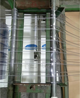 Rideau en bande PVC transparent anti-vent et anti-poussière, largeur 200-400 mm, longueur 50 m, type à nervures plates, pour usine, bureau, accès