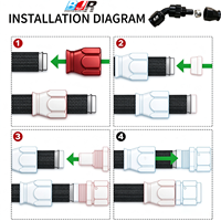 Pièces de course BJR, embout de tuyau en aluminium PTFE AN6 AN8 AN10 à 90 degrés, embout de tuyau en téflon PTFE AN6 noir, raccords pour tuyaux de carburant et d'huile