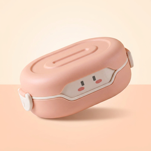 Cute Portable Plastic Single Tier <b>Lunch</b> <b>Box</b> BPA-Free Eco-friendly Food-Grade Leak Proof 0-1L Capacity Newborn Cold Hot Heatable - Product Image 5