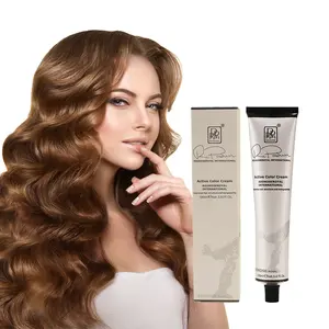 Personalizado OEM baixa amônia cobertura branca cabelo cor corante creme para salão profissional permanente coloração tingimento