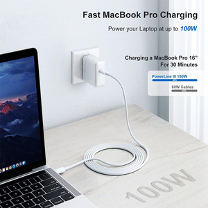 Cable USB-C PowerLine III de 100W para MacBook Pro, Carga Rápida, 1M, Blanco - Product Image 1