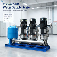 Pompe centrifuge d'alimentation en eau 150 kW en acier inoxydable 304, unité à fréquence variable et pression constante sur mesure pour la construction de tours de grande hauteur
