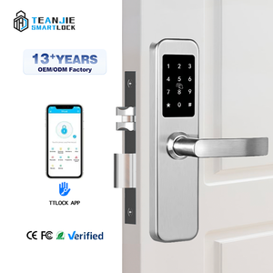 Wifi kết nối thông minh khóa nhà ttlock App kiểm soát truy cập an toàn mật khẩu bàn phím đám mây gỗ Brass thép cửa nhôm - Product Image 1