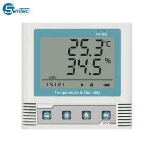 SENTEC SEM234 Capteur de température et d'humidité mural en plastique avec écran OLED Communication RS485 IP55 Utilisation en intérieur - Product Image 3