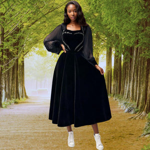 Vestido de Fiesta Elegante con Cierre y Cuentas, Color Sólido, al por Mayor - Product Image 4