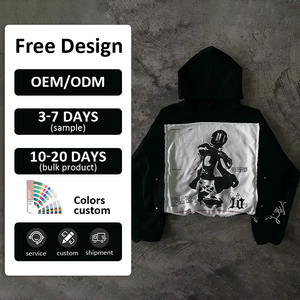 Biểu Tượng Tùy Chỉnh Các Nhà Sản Xuất Thiết Kế In Áo Thun Pháp Terry Zip up Người Đàn Ông Quần Áo Áo Cho Nam Giới Đồ Họa Hoodies & Áo Nỉ - Product Image 1