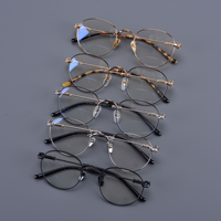 Montures optiques rondes en titane de qualité supérieure, style vintage, légères, monture complète, lunettes classiques en métal, pour adultes, usage quotidien