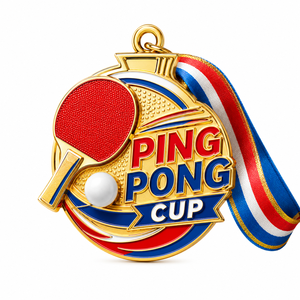 Wholesale Bulk Custom 3D Desgin Zinc Alloy Sports Medals Gold Metal <b>Table</b> <b>Tennis</b> Medals for Sale - Product Image 1