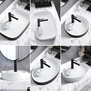 Ceramic Countertop Sink <b>Round</b> Single Hole <b>Basin</b> For Bathroom And Balcony Easy Cleaning - Product Image 3