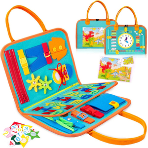 Jouets sensoriels OEM, activité en <span class=keywords><strong>feutre</strong></span>, Montessori, éducatif, bébé, apprentissage, tout-petits, sac de planche occupé, Design, autisme sensoriel - Product Image 5