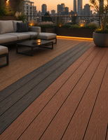 Planches de terrasse en composite WPC 3D embossées, imperméables et antidérapantes, directement de l'usine, pour jardin, patio, villa, terrasse