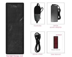 Led'ler tam vücut kızılötesi uzak kızılötesi ışık tedavisi 60cm 80cm 160cm 180cm yatak 660nm 850nm kırmızı ışık tedavisi Mat ısıtma ile - Product Image 6