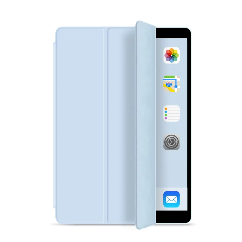 Pour iPad couverture arrière tablette étui 10.2 pouces noir Silicone souple antichoc pour nouveau cuir PU pour Ipad 9e génération 10.2