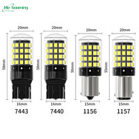 Nouvelles ampoules LED pour voiture Mebooming 1156 BA15S P21W BAU15S PY21W 7443 W21/5W T20 7440 W21W 1157 P21/5W BAY15D 54smd 3030 CanBus