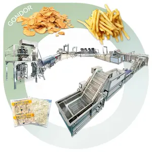 Fabricant industriel de ligne française 500kg, une heure de friture, produit empilable, Machine de fabrication de chips pour la maison