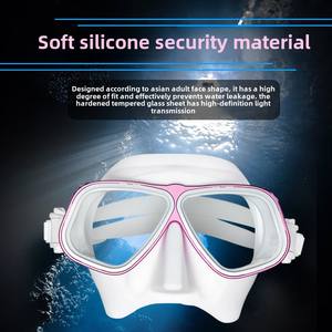 Vendita calda a lungo termine Anti-appannamento maschera subacquea in lega di alluminio telaio con lenti miopia Silicone liquido per pesca subacquea - Product Image 4