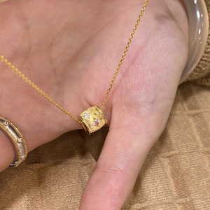 Mini Collar con Colgante de Llave de Plata Pura S925, Cadena para Clavícula, Diseño de Nicho, Decoración de Llavero Mágico, Platino Dorado - Product Image 1