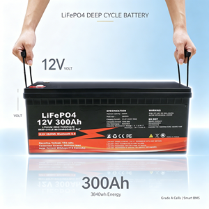 แบตเตอรี่ LiFePO4 12V 100Ah 200Ah 300Ah ลิเธียมไอรอนฟอสเฟต พร้อม CAN RS485 สำหรับโซลาร์ แคมป์ปิ้ง เรือ และบ้าน - Product Image 2