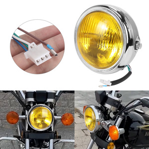 CG125 Faros delanteros <span class=keywords><strong>vintage</strong></span> modificados-GN125 Cubierta frontal redonda negra <span class=keywords><strong>vintage</strong></span> Luces Accesorios para motocicletas - Product Image 1