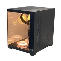 Pcooling Boîtier de jeu en aluminium personnalisé pour PC Carte d'adaptation moyenne tour de jeu Atx Micro Atx Itx Mini Boîtier d'ordinateur noir pour PC de bureau