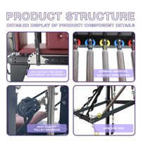 Plataforma de Aluminio Industrial para Pilates, Reposapiés Acolchado Ajustable, para Alineación de Postura en Estudio