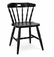 Chaise de salle à manger en bois de hêtre massif classique avec dossier à lattes, chaise en bois courbé pour restaurant, hôtel, café