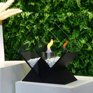 New 14.5" <strong>Tall</strong> Smokeless Portable Tabletop <strong>Fireplace</strong> Indoor <strong>Outdoor</strong> Metal Tabletop Fire Pit for Sale - Product Image 2